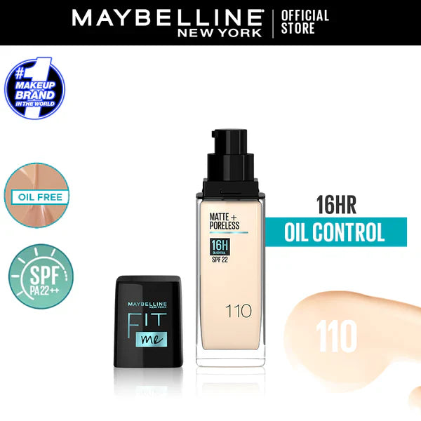 Maybelline New Fit Me Matte + Poreless Liquid Foundation Spf 22 30ml