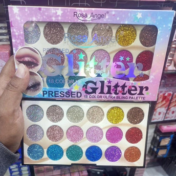 18 Colors Ultra Rosa Angel Eyeshadow Glitter Palette