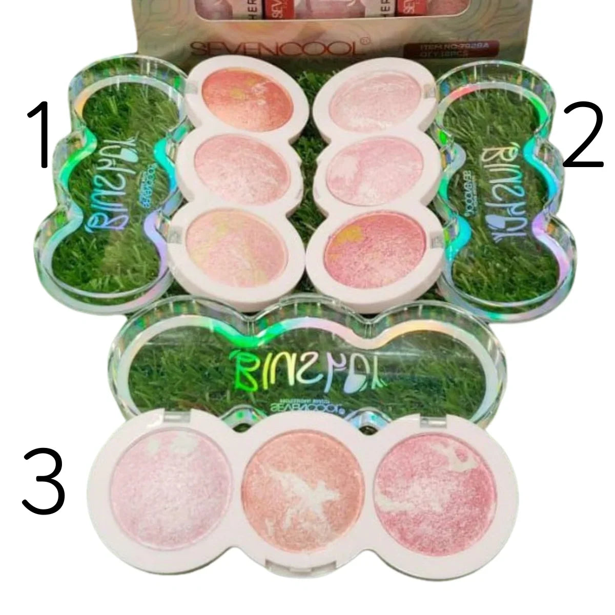 Seven Cool 3 in 1 Blush and Highligter