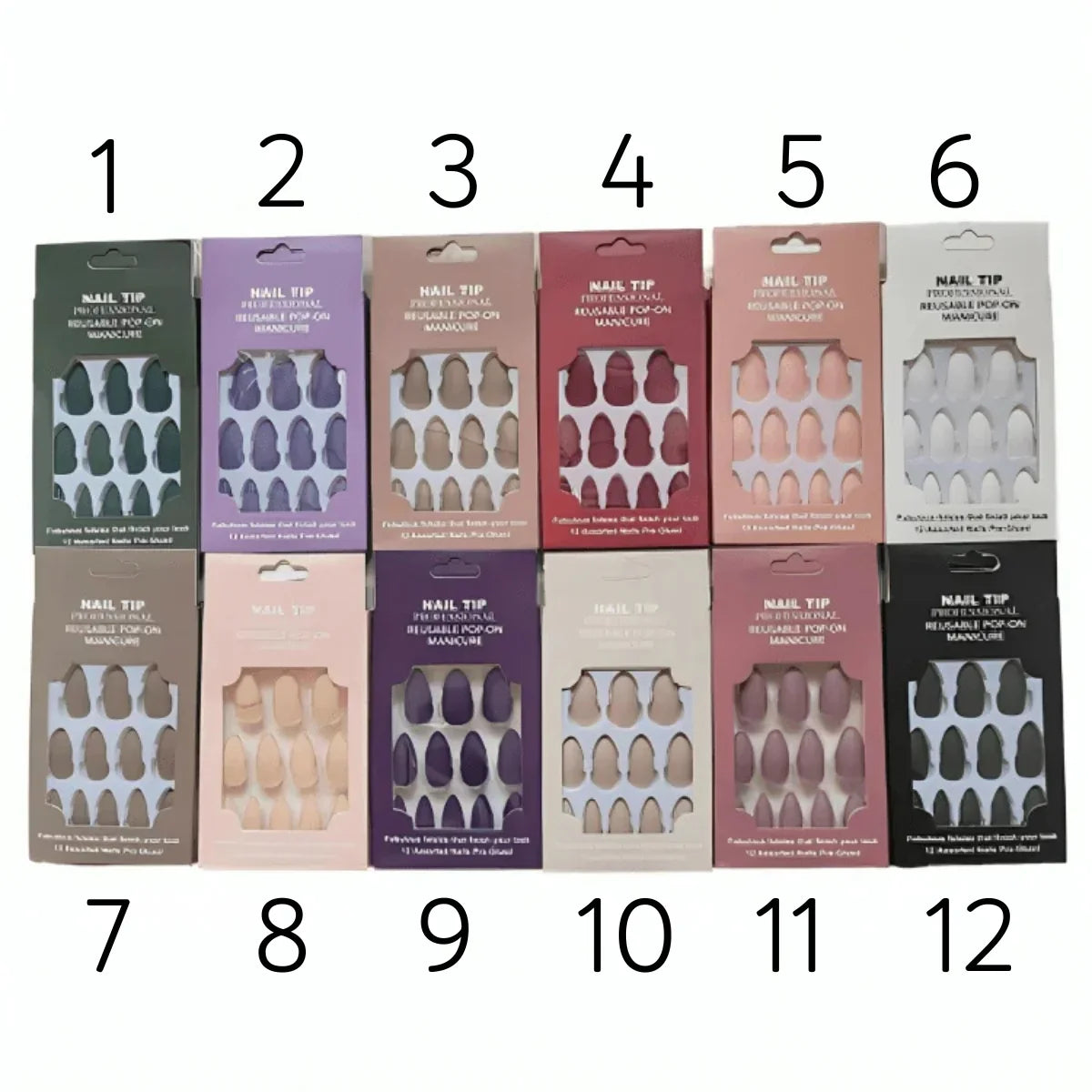 Nails Stickon Pack Of 12 Pcs Set