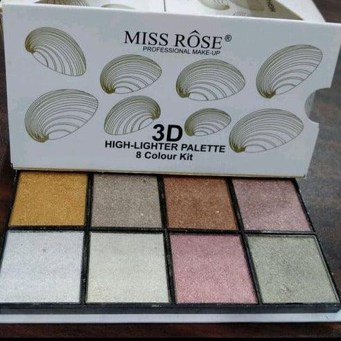 Miss Rose Highlighter 3D 8 Colour Kit