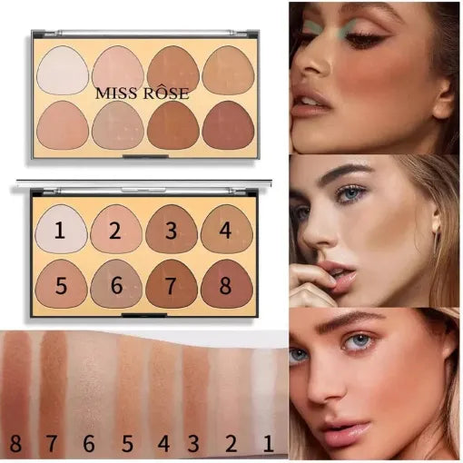 Miss Rose New 8 Colors Contour Palette