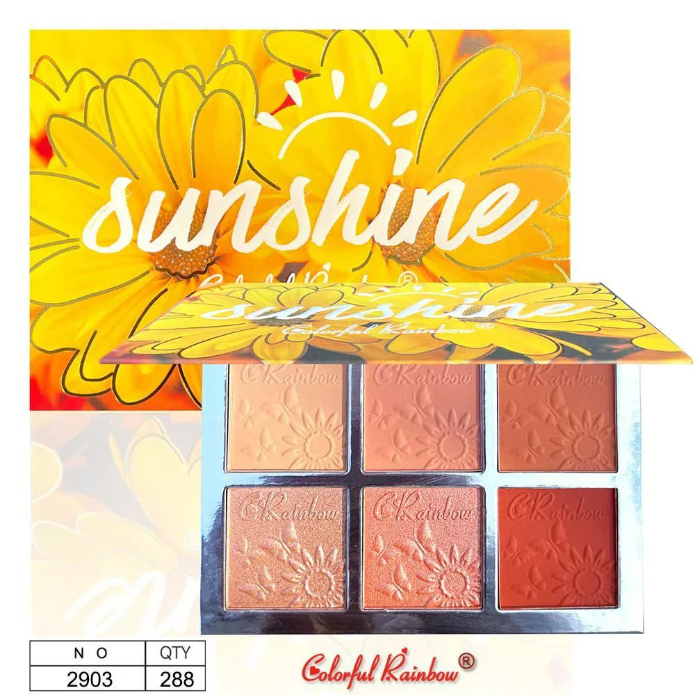 ColorFull Rainbow Sunshine 6in1 Blush Highlighter Palette