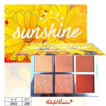 ColorFull Rainbow Sunshine 6in1 Blush Highlighter Palette