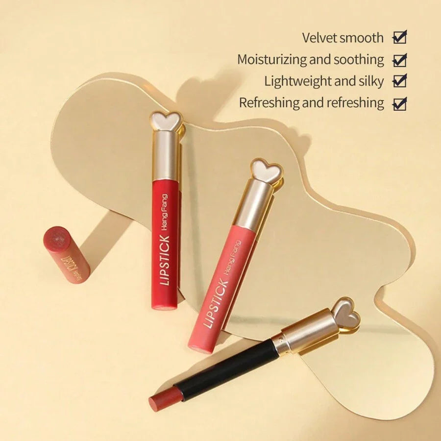 6Pcs Heng Fang Love Lipstick Matte Waterproof