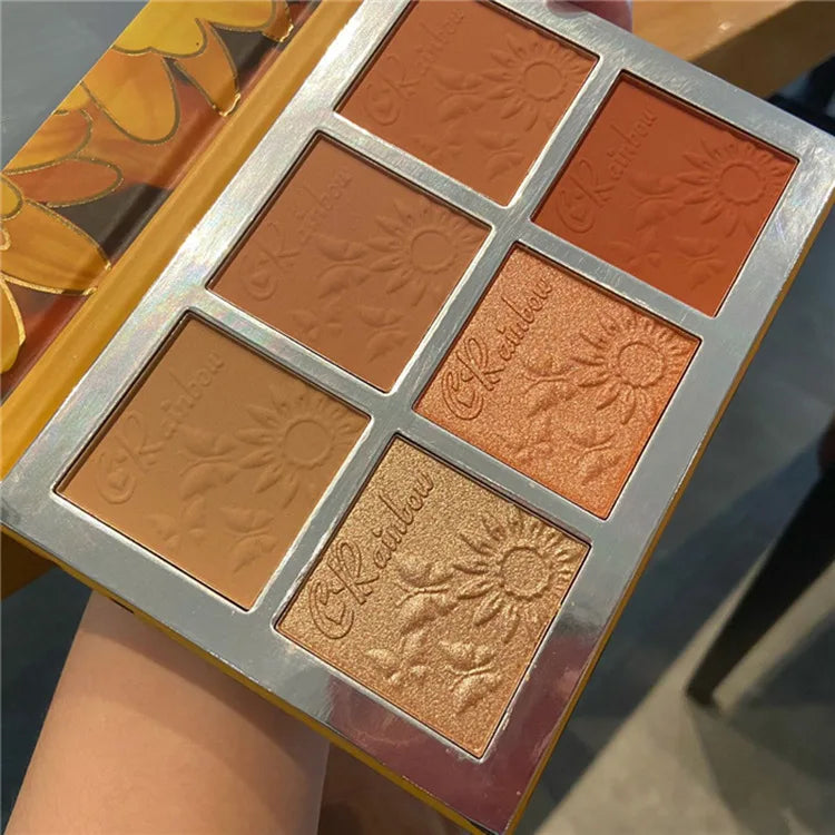 ColorFull Rainbow Sunshine 6in1 Blush Highlighter Palette