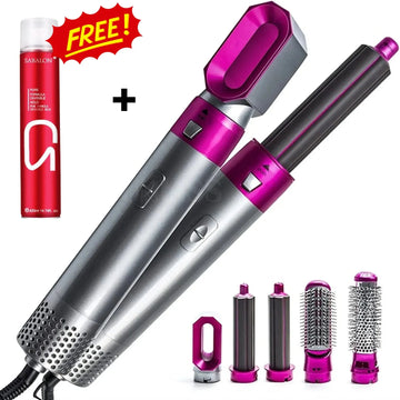 5 in 1 Hot Hair Styler With Free Gift Hair Hold Spray MADE by USA