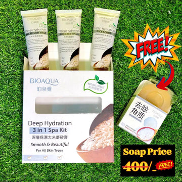 BIOAQUA Deep Hydration 3in1 Spa kit with Free Rice Soap