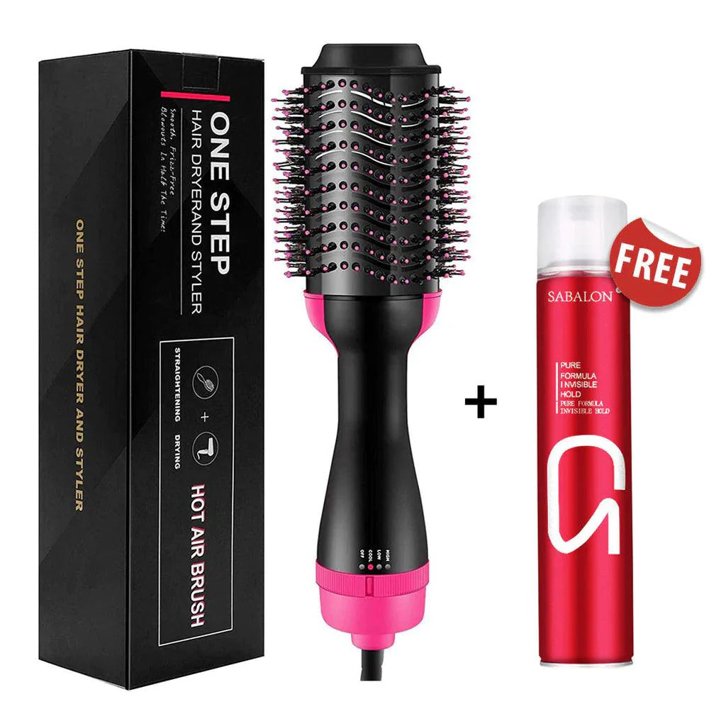 Sale One Step Hot Air Brush (Dryer + Straightener with Gift Hair Hold Spray)