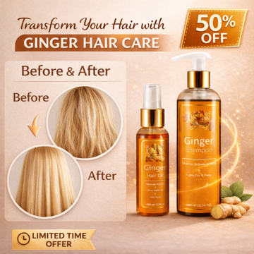 SL Basics Ginger Hair Care Duo: Anti-Hair Fall Shampoo + Nourishing Hair Oil - Promotes Growth & Fights Dandruff