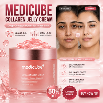Medicube Collagen Jelly Cream – Deep Collagen Power for Glass Skin – 24H Hydration, Firm Look & Radiant Glow – With Collagen, Niacinamide, Hyaluronic Acid & Squalane