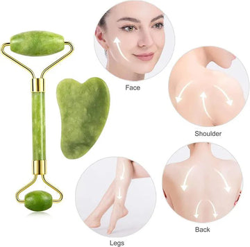 2-in-1 Jade Roller and Gua Sha set