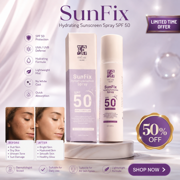 Entice Cosmetic Glowy Sunscreen Spray - 50% OFF – UVA/UVB Protection, Hydrating & Lightweight Mist – No White Cast, Quick Absorption