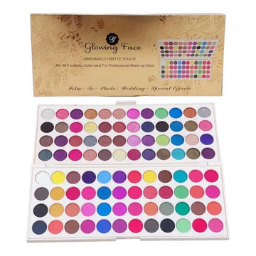 Glowing face 96 colour eyeshade kit