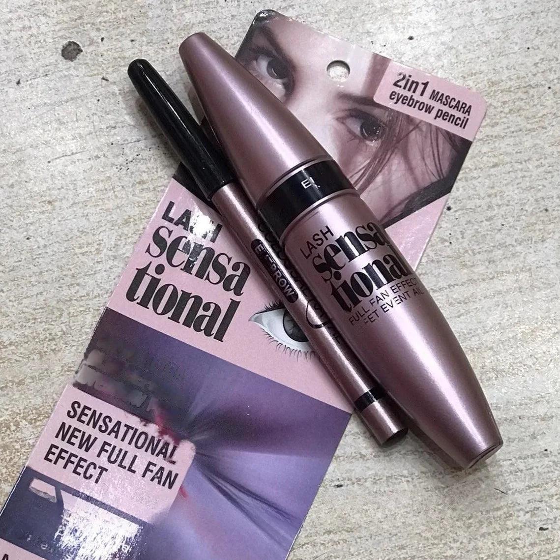 Maybelline Waterproof Mascara with Eyebrow Pencil