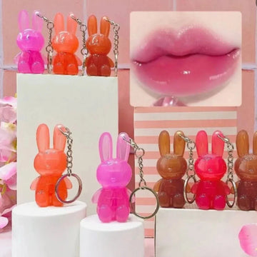 Miss Betty Cute Key Chain Bear Lip Oil Set (6Pcs)