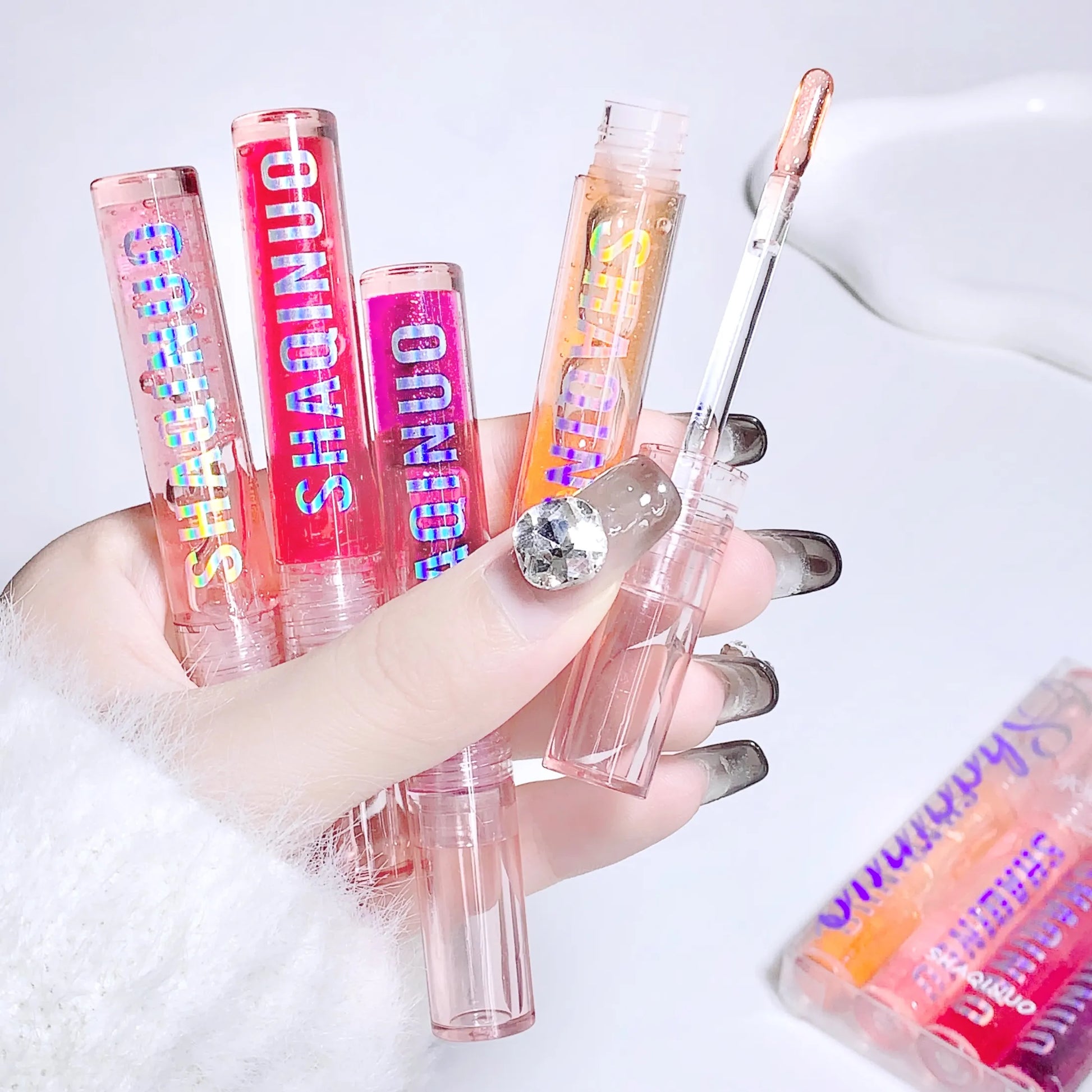 Beauty Mirror Lip Glaze Set Jelly Lip Gloss (4 Pcs)_