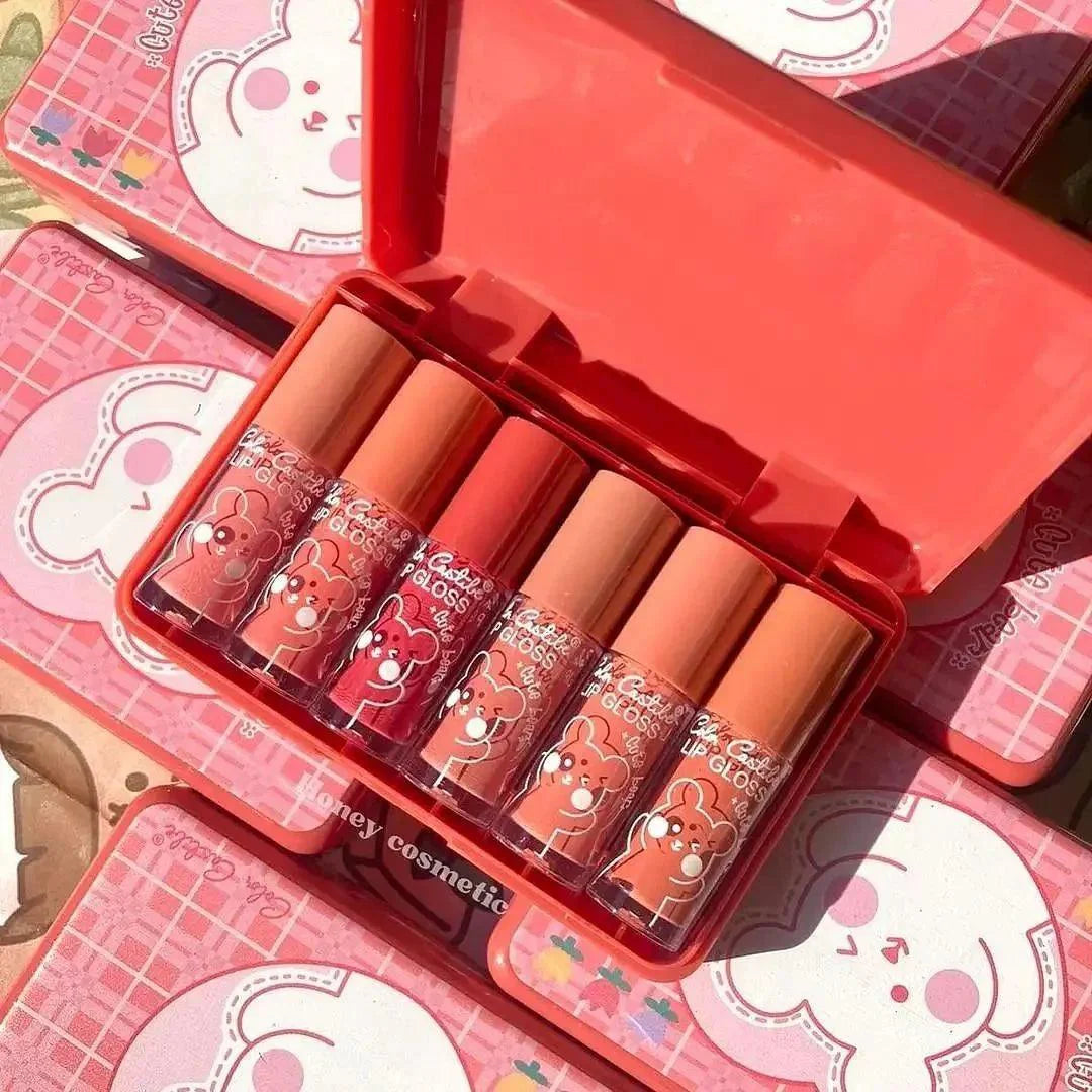 Cute Bear Set of 6 Lip Gloss