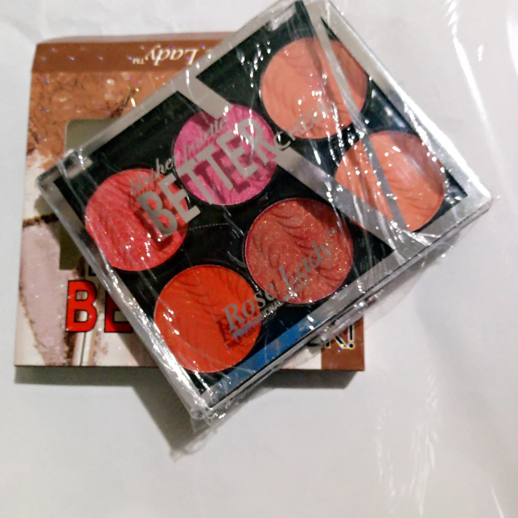 Rose Lady Blusher Palette Batter Cheek 6 in 1