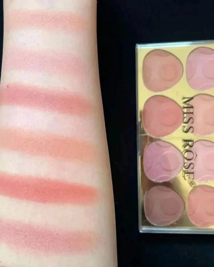 8 Colors Miss Rose New Blushon Palette