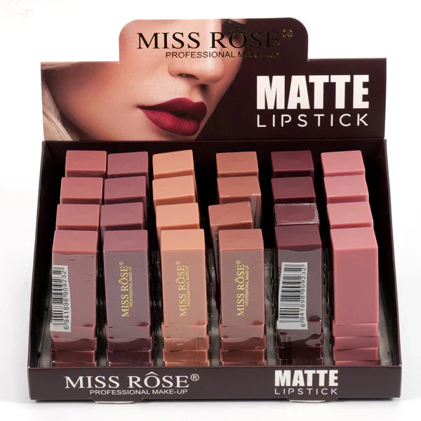 Miss Rose - New Pack of 6 Matte Lipstick