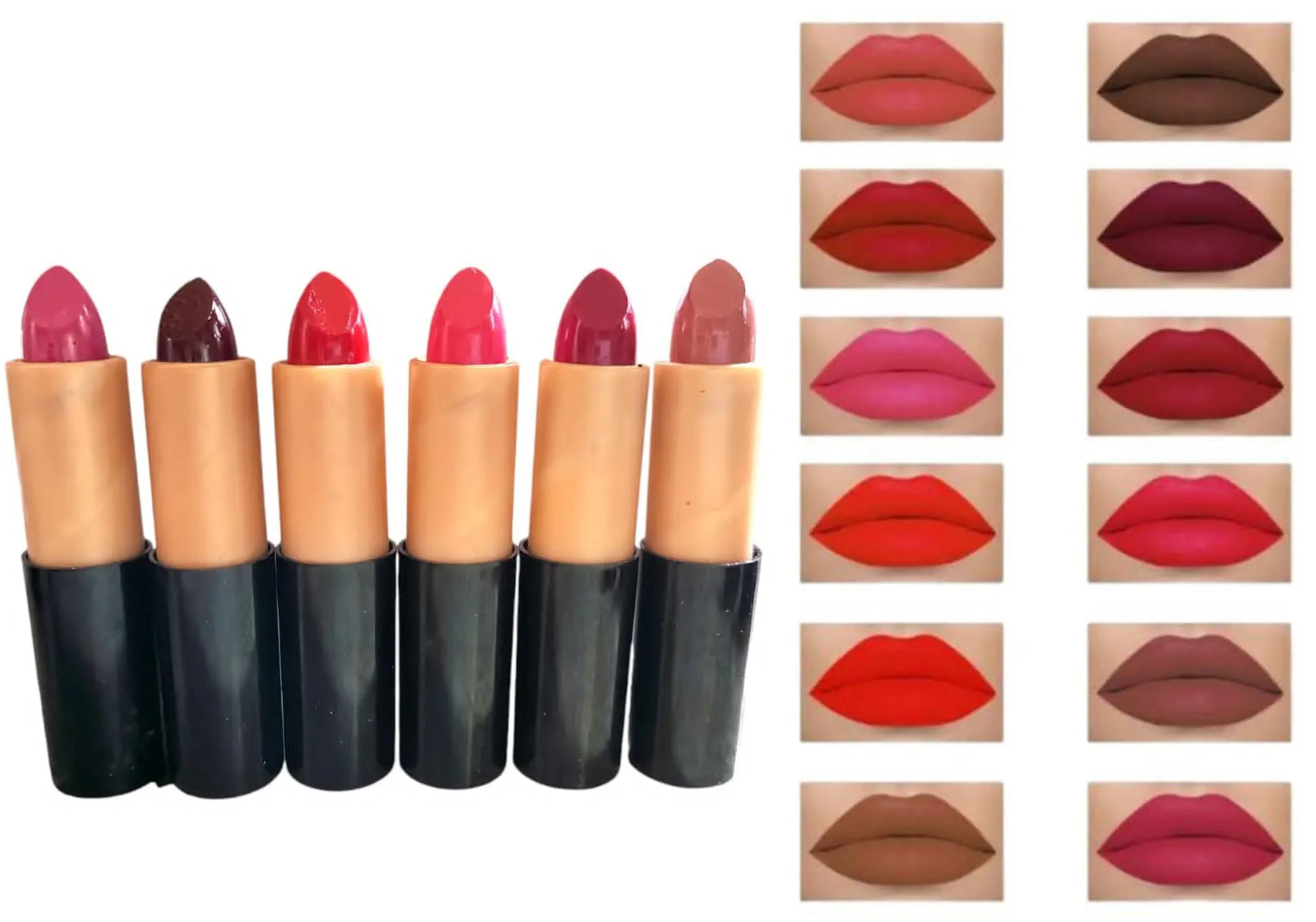 Pack Of 12 Piece Matte Lipstick Multicolour Pack