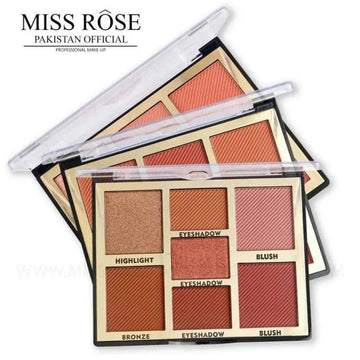 7 Colors Miss Rose Blush, Highlight, Eyeshadow Palette