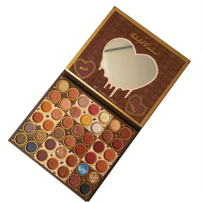 Colorful Rainbow Chocolate Vault Eyeshadow Palette (42 Colors)