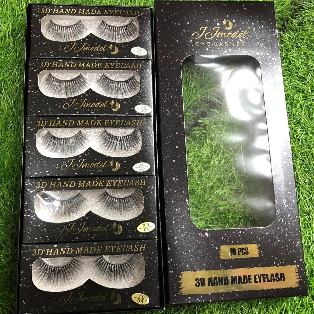 10 Pcs JJ Model 3D Hand Made EyeLashes