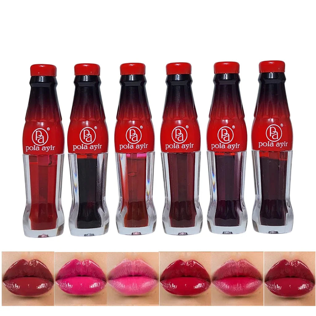 6 Pcs Pola ayir Cola Coca Matte Lip Tint