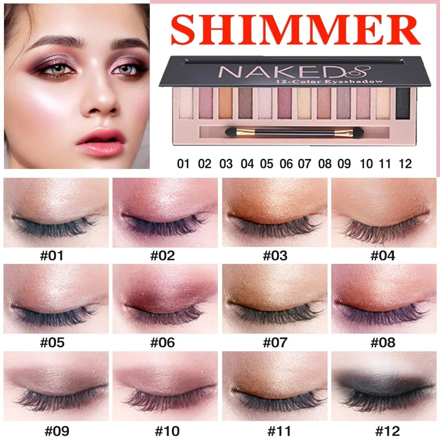 12 Colors Naked Nude Eyeshadow Palette