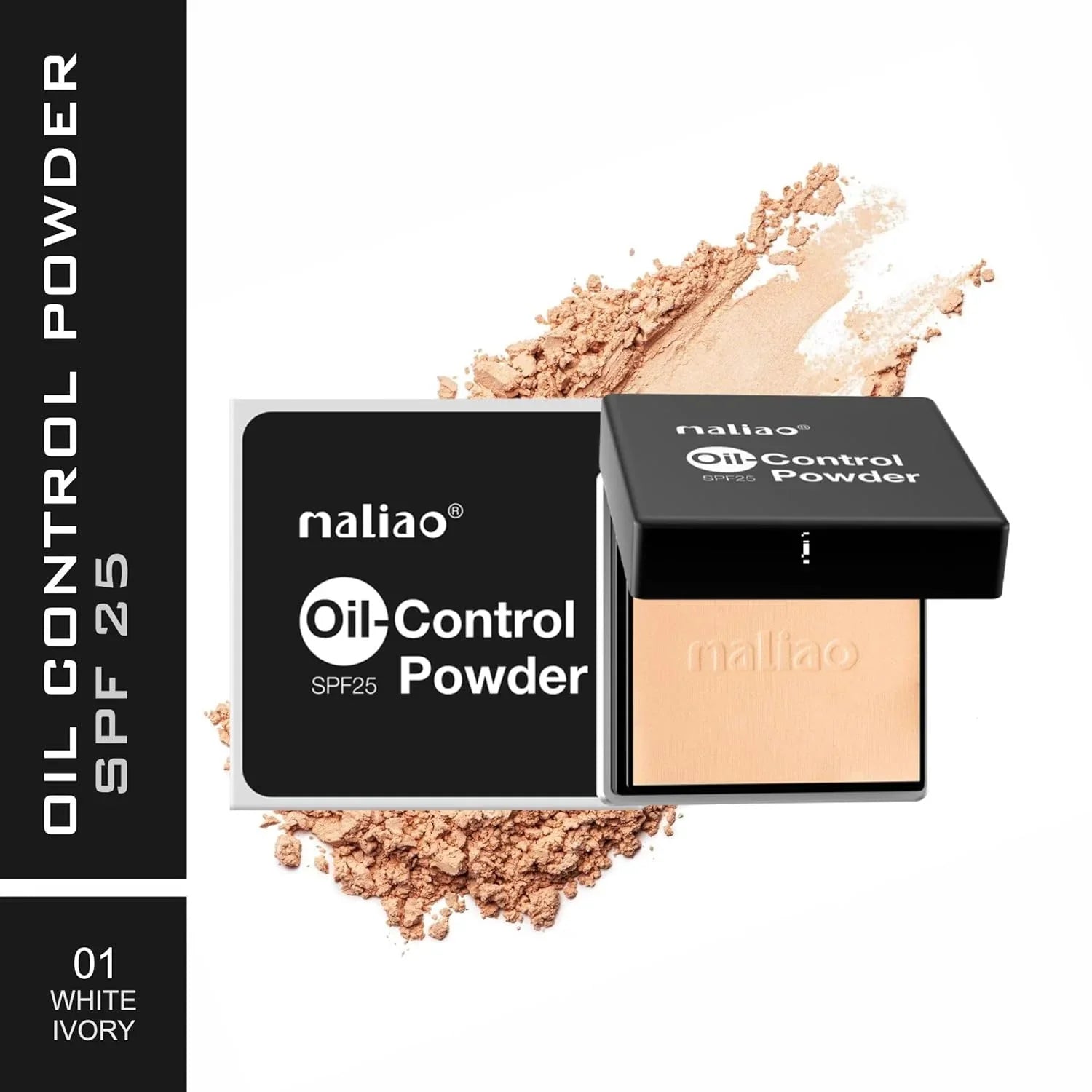 Maliao Cool & Refreshing Oil Control Powder Compact with SPF 25