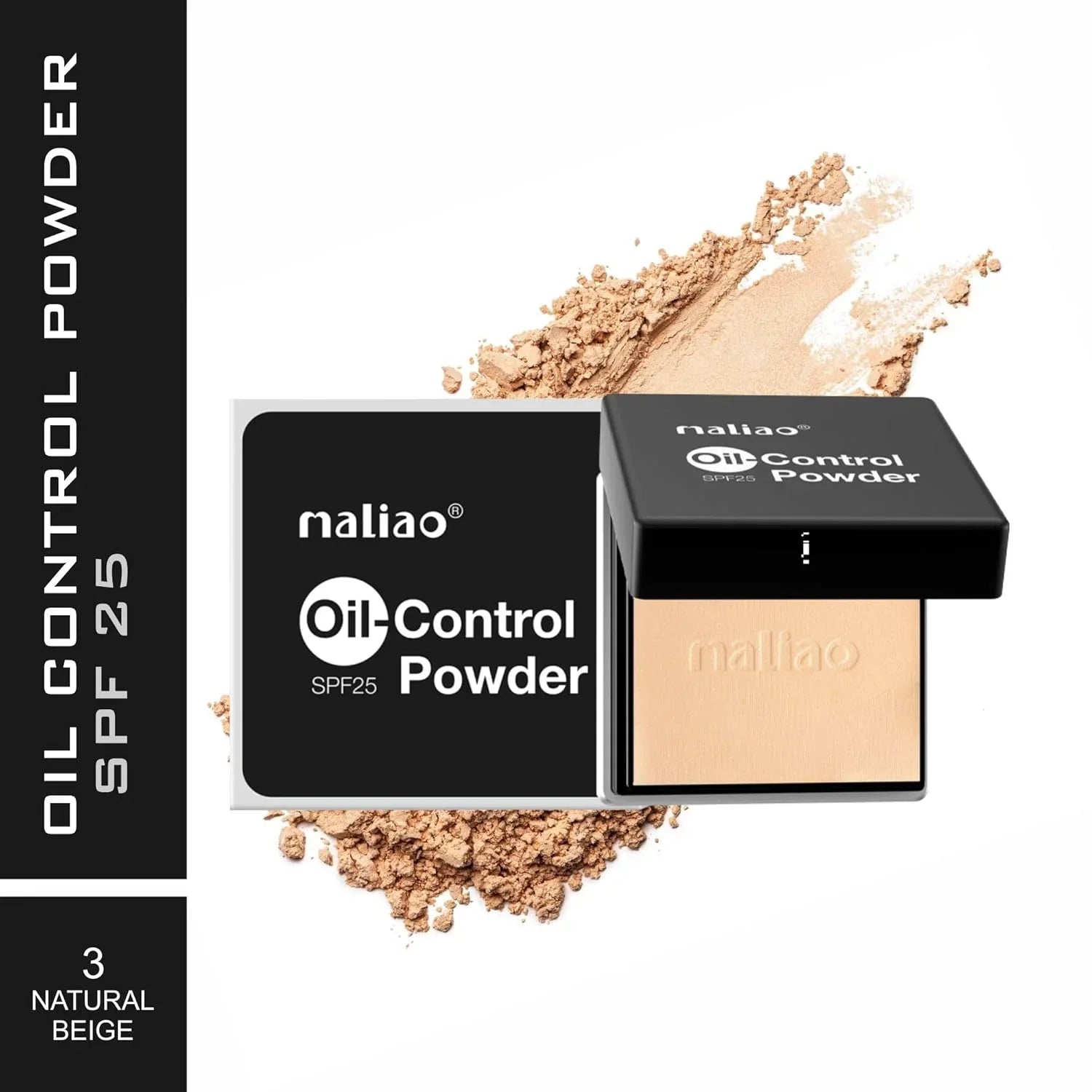 Maliao Cool & Refreshing Oil Control Powder Compact with SPF 25