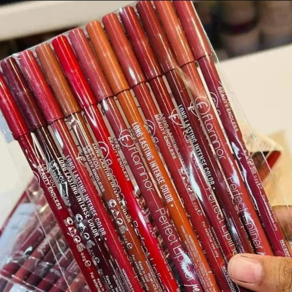 Flarmor Perfect Lip Liner Pencil 12Pcs