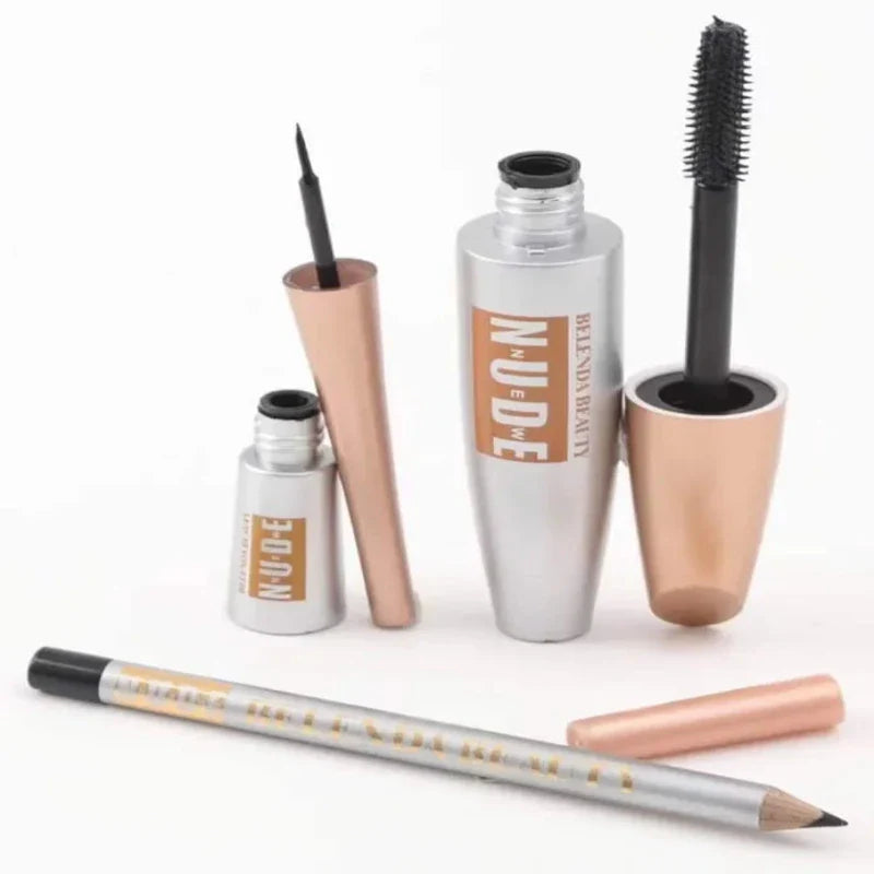 Belenda Beauty 3 in 1 Combo of Eyeliner, Mascara With Eyebrow Pencil