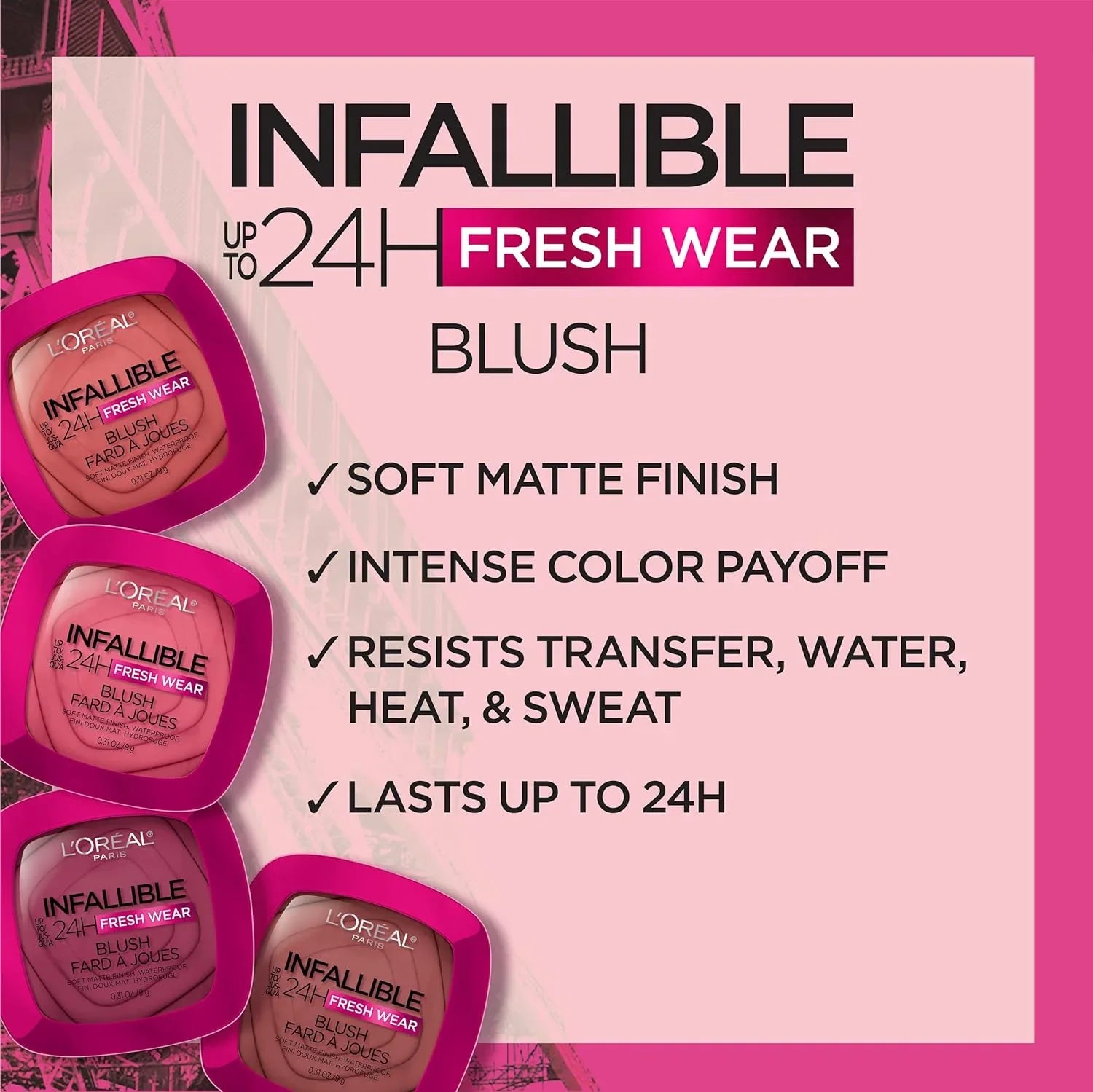 L'Oreal Paris Infallible Up to 24H Fresh Wear Soft Matte Blush