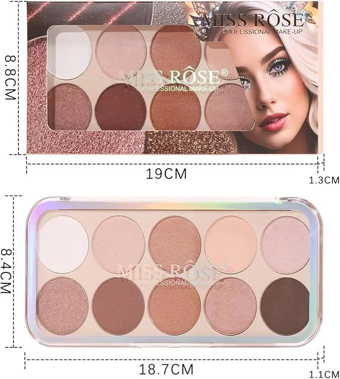 Miss Rose 10 Color Nude-Highlighter & Contour Kit