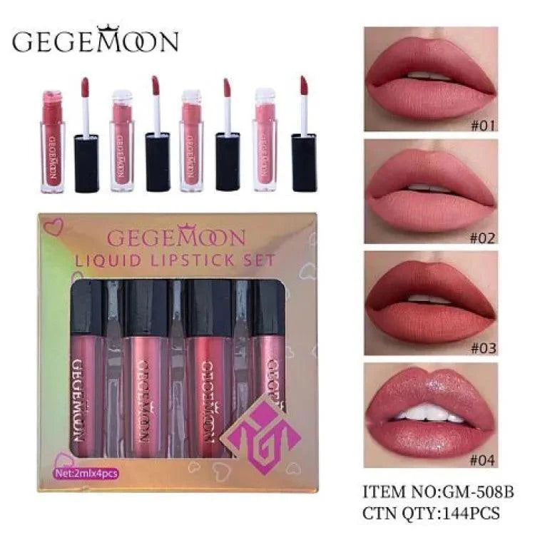 Gegemoon Korean Lipstick Set - 4 Pcs