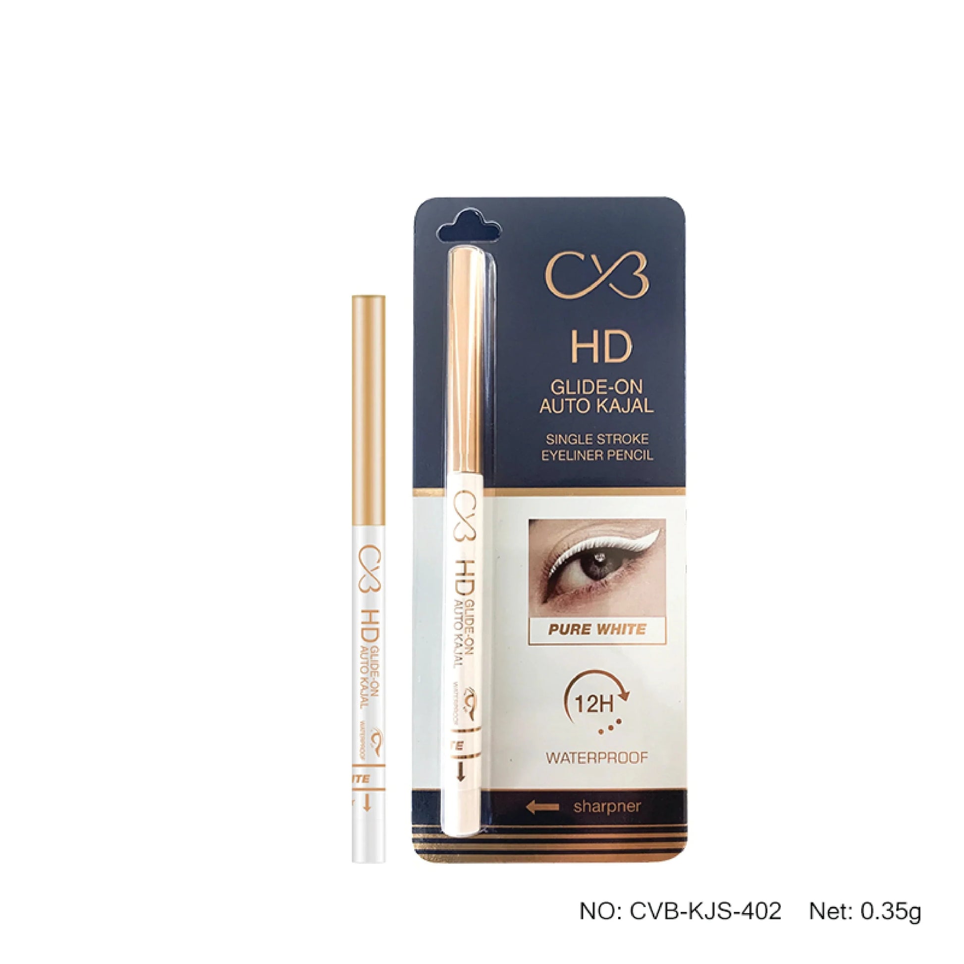 CVB Original Product  100% Waterproof White Kajal & Eyeliner