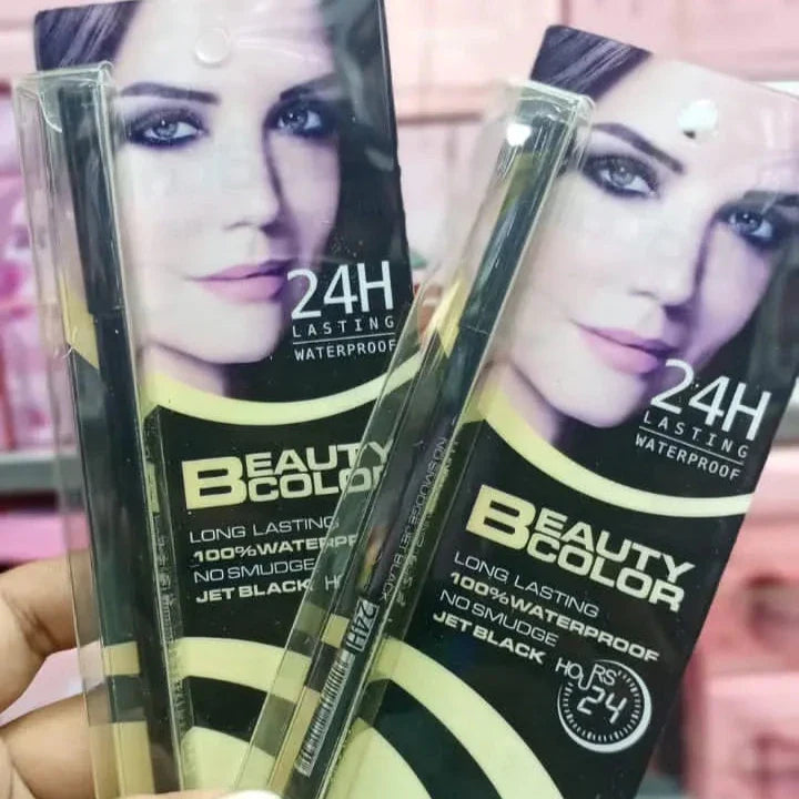 BEAUTY COLOR Long Lasting 100% waterproof No Smudge Jet Black