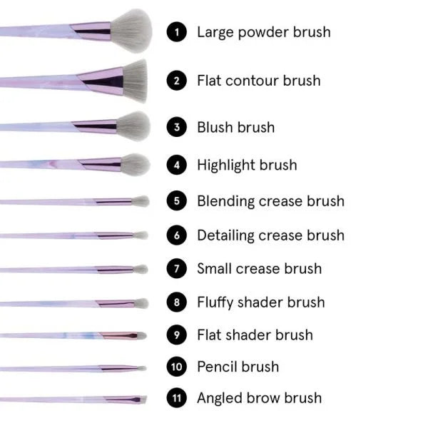 Original BH Cosmetics – 11 Pc Lavender Luxe Brush Set