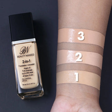 Beauty Nakeed 2in1 Foundation+Concealer 30ml