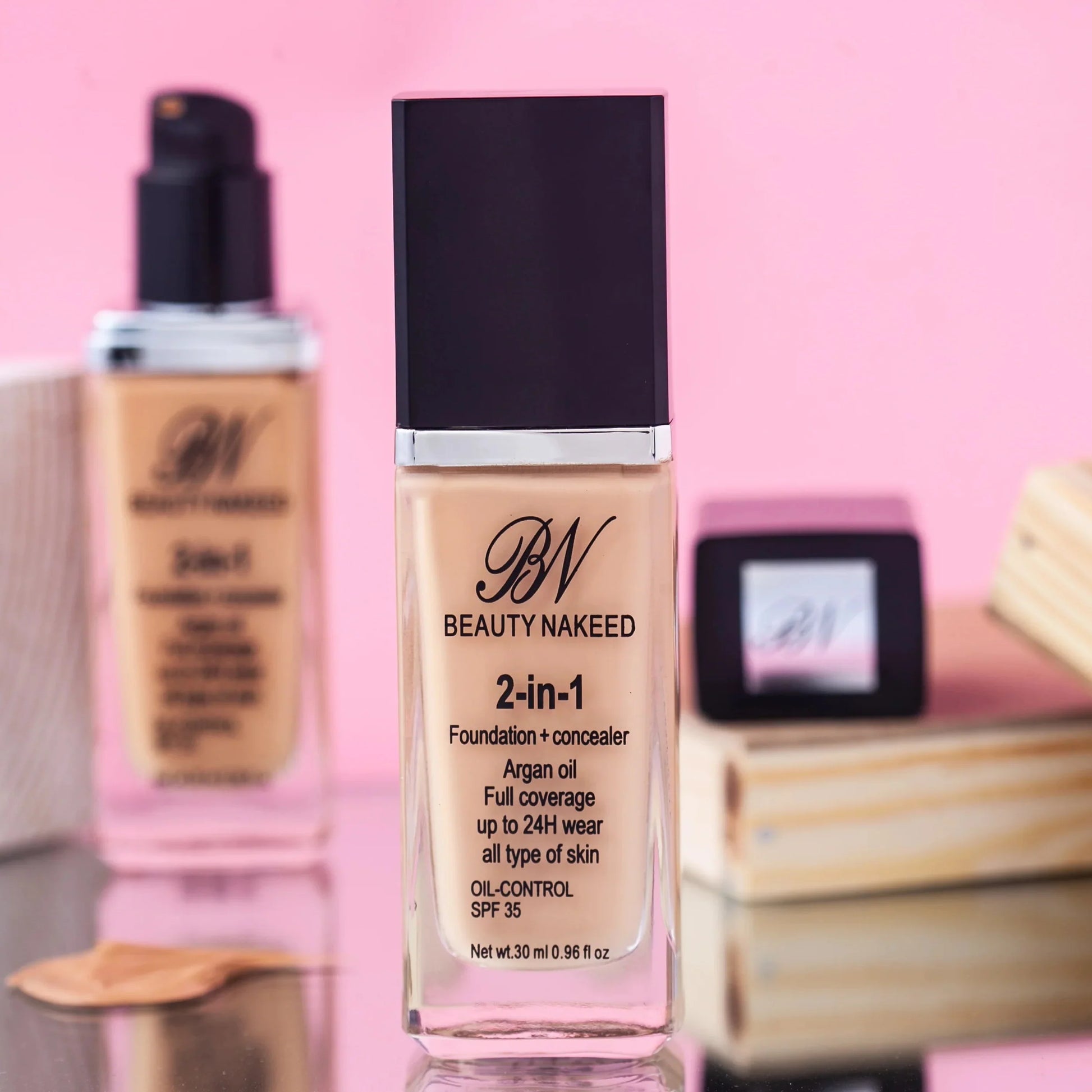 Beauty Nakeed 2in1 Foundation+Concealer 30ml