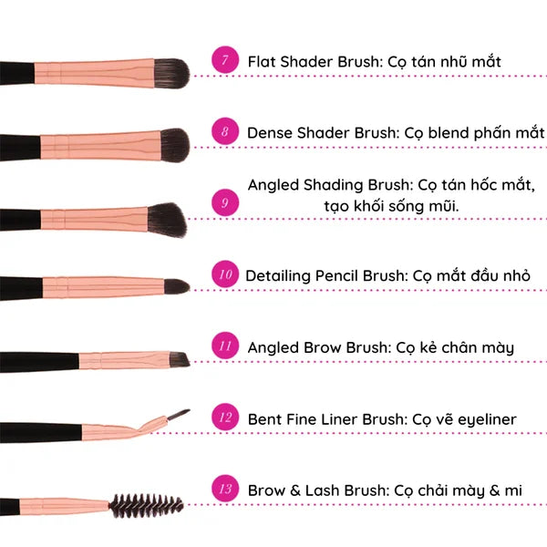 BH Cosmetics Signature Rose Gold 13 Piece Brush Set