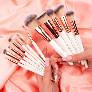 12 Pcs BH Cosmetics Rose Romance Brush Set