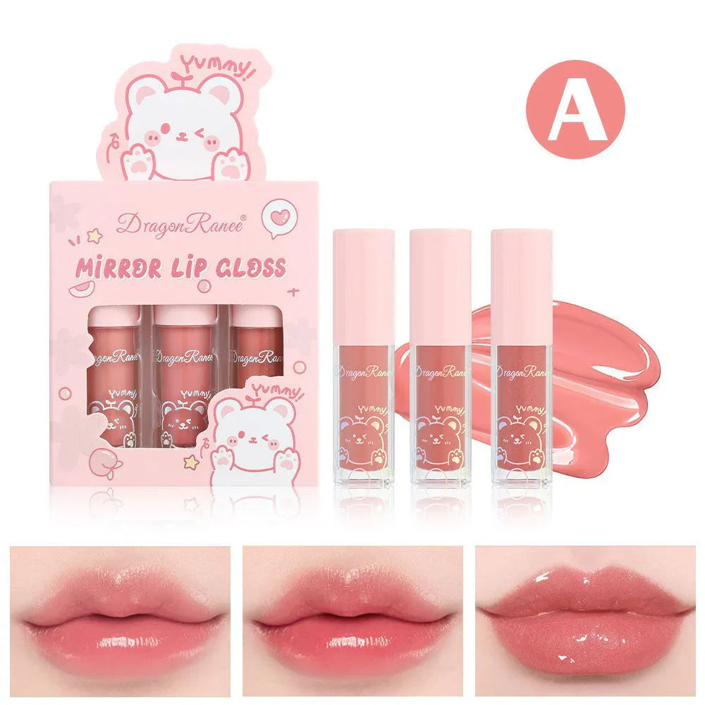 Dragon Ranee Mirror Lip Gloss 3Pcs Set