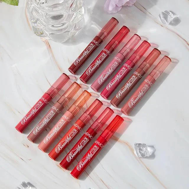 Hudamoji - 12 Color Matte Velvet Lip Gloss