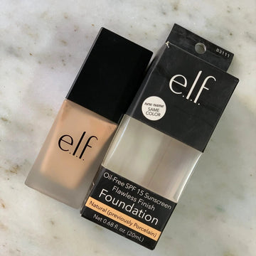 Original E.L.F Oil Free Spf-15 Sun Screen Flawless Finish Foundation 20ML