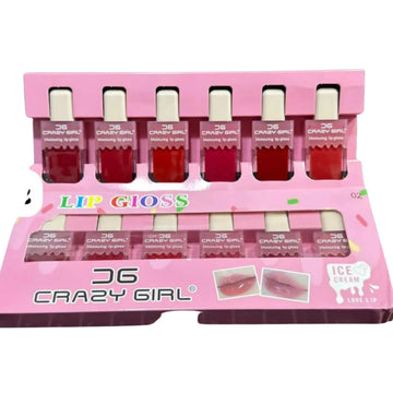 Crazy Girl Waterproof Long Lasting Ice Cream Lip Gloss Pack of 6