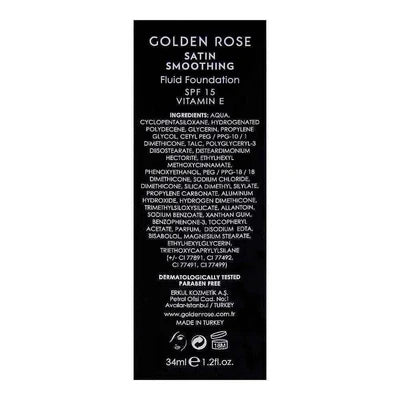 Golden Rose Satin Smoothing Fluid Foundation 34ml